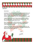 Santa Letter Gift Receipt