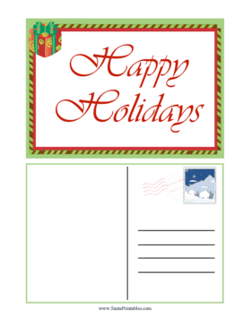 Happy Holidays Gift Postcard