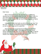 Christmas Morning Letter from Santa about Family