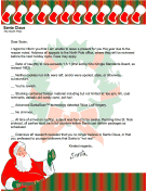 Funny Fill-in Santa Letter for Grownups