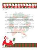 Letter From Santa To Neighborhood