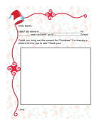 Letter to Santa with Drawing
