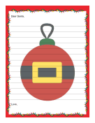 Letter to Santa with Lines