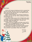 Joking Letter from Santa to a Grownup