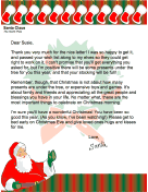 Letter from Santa when Money is Tight