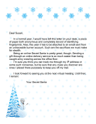 Virtual Secret Santa Letter