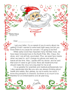 Child Worried Santa Will Get Covid