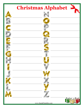 Christmas Alphabet Game