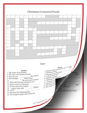 Christmas Crossword Puzzle (with answer key)