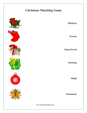 Christmas Matching Game