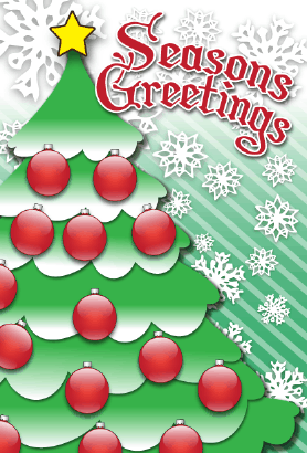 Christmas Tree Seasons Greetings Card