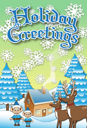 Holiday Greetings Reindeer Card
