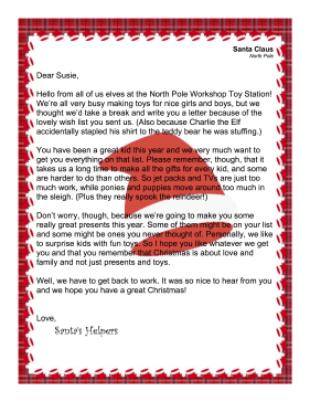 Letter From Elves