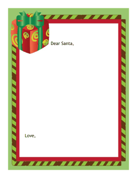 Letter to Santa Blank
