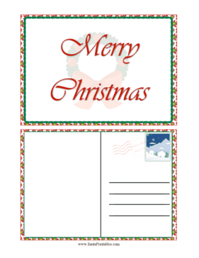 Merry Christmas Postcard