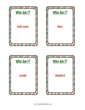 Religious Christmas Character Guessing Game