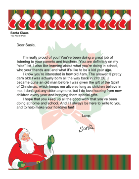 Santa Letter Age