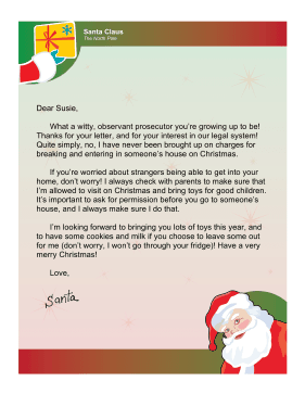 Santa Letter Breaking And Entering