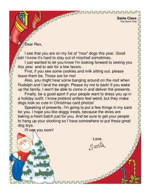 Letter from Santa to a Dog