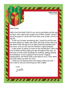 Santa Letter North Pole