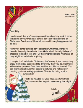 Santa Letter Other Religions