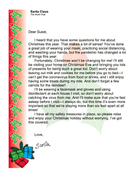 Santa Letter Pandemic Questions