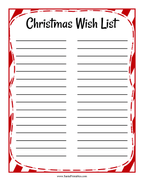 Wish List Two Columns