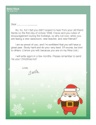 Santa Letter Back To School