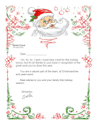 Santa Letter With Holiday Bonus